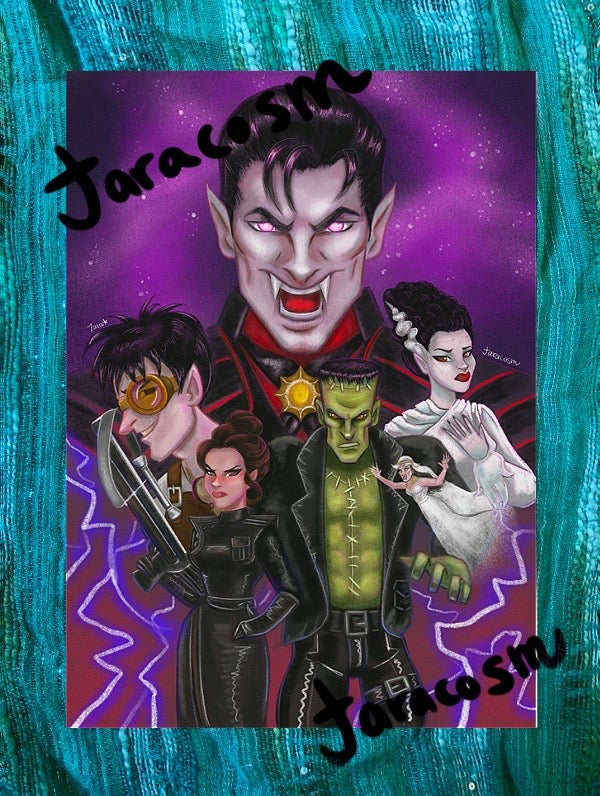 Monster Town Art Print