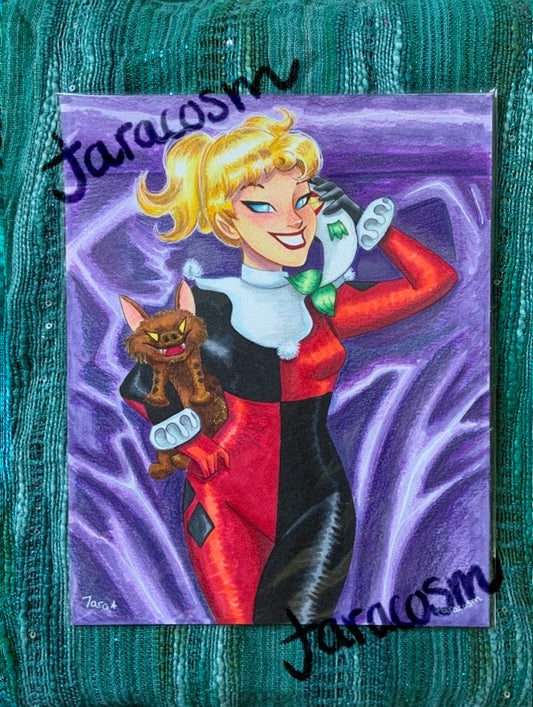 Laughing Clown Pin-up ORIGINAL